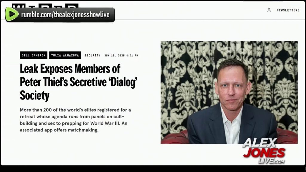 BIZARRE: Leaked Records Reveal Peter Thiel’s Secretive ‘Dialog’ Society & Its Global Elite Members!
