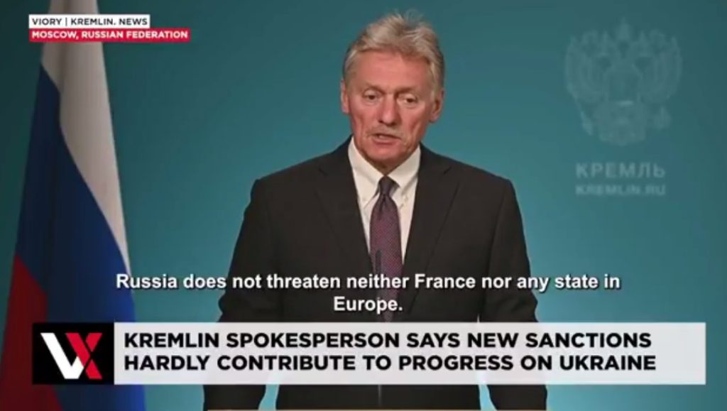 Kremlin: Russia does not Threaten France or any other State in Europe. President Putin has said this Repeatedly