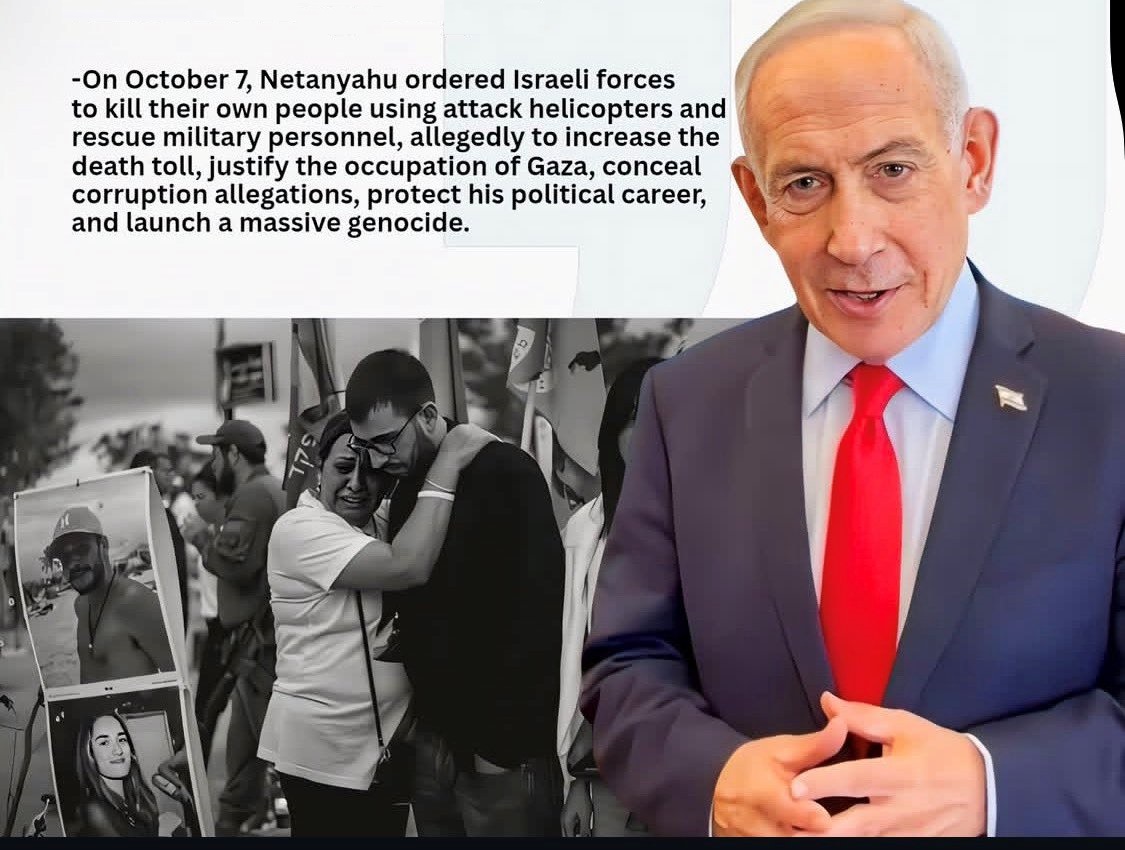 They’ll Eventually also Find out that Oct 7, was Actually Co-ordinated by Israel, Not Just Some Hannibal Directive