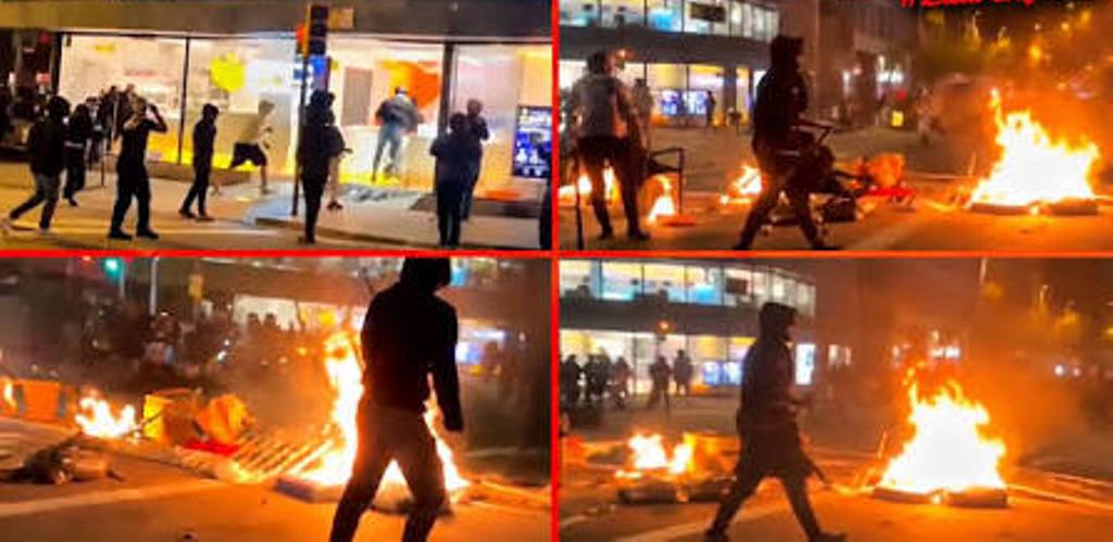 Barcelona Just Erupted. Fires in the Streets. Looting. Barricades Burning in Plaça Catalunya